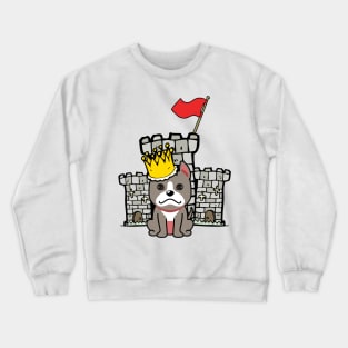 Cute grey dog is king of the castle Crewneck Sweatshirt